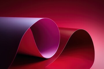 Poster - Abstract Colorful Paper Curves