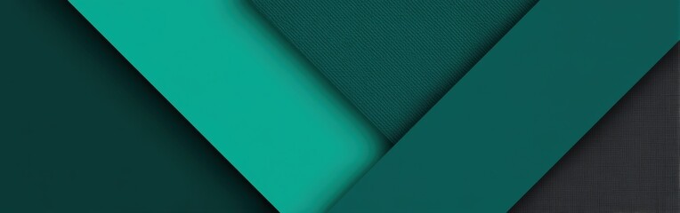 Poster - Abstract Geometric Design With Teal And Dark Teal Colors