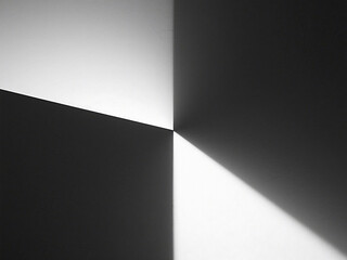 Poster - Abstract architectural image displaying light and shadow on a mi