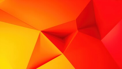 Poster - Abstract Geometric Pattern Orange Red Yellow Colors