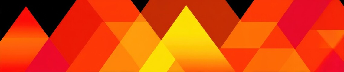 Poster - Abstract Geometric Pattern With Triangles And Gradient Colors