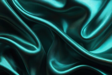 Poster - Teal Fabric Drape Texture