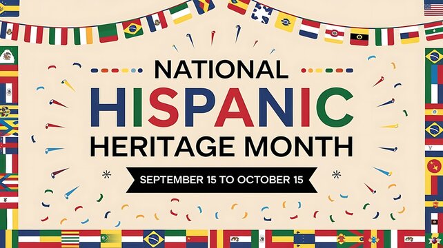 Hispanic Heritage Month Poster Vector Illustration