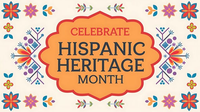 Hispanic Heritage Month Poster Vector Illustration