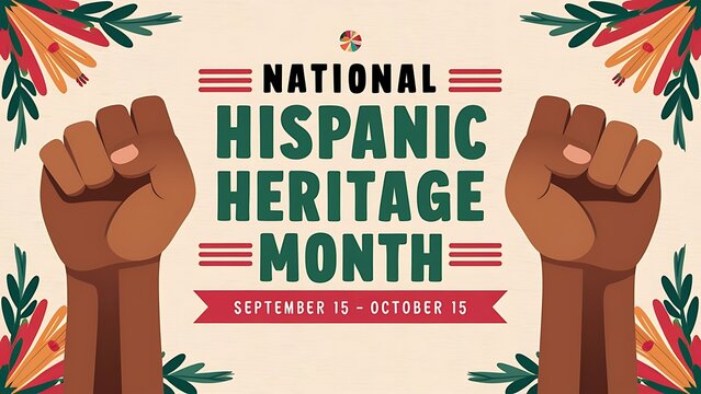 Hispanic Heritage Month Poster Vector Illustration