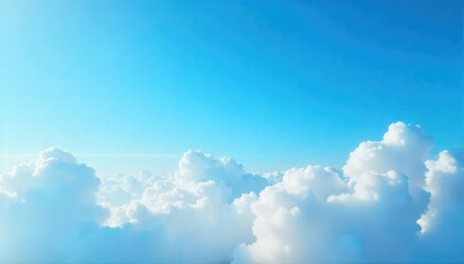Wall Mural - blurred motion of clouds against a vibrant, clear blue sky, creating a dreamy, ethereal effect perfe