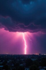 Wall Mural - Dark, swirling clouds dominate the sky, heavy rain lashing down, creating a dramatic and intense storm scene Lightning flashes in the distance, illuminating the turbulent weather , stormy, downpour