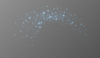 Wall Mural - blue sparkling stars, shiny particles light effect, transparent flying stardust texture, abstract tw