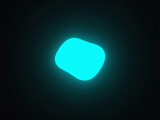 Poster - Glowing cyan organic shape with dark textured background visual