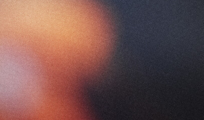 Fototapete - Abstract dark orange gray color grainy elegant backdrop design. Vibrant colors noisy gradient texture with dark wave shaped, banner, poster, website header