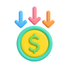 Aufkleber - of dollar sign with upward-pointing arrows, symbolizing growth, profit, and economic prosperity.