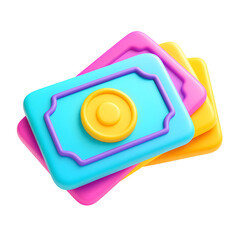 Aufkleber - Vibrant, pastel-colored plastic frames and shapes stacked together in a creative, modern geometric abstract design