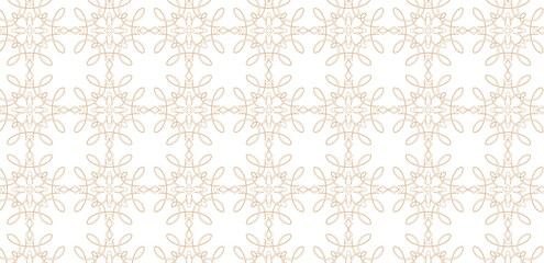 elegant golden floral seamless pattern repeatable on white background for designs