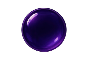 Aufkleber - Glossy purple sphere suspended against transparent backdrop, reflecting light with minimalist elegance and subtle mystique