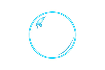 Poster - Circular blue glowing frame with transparent background, creating a futuristic and technological atmosphere, ideal for digital projects