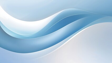 Poster - Abstract blue and white waves background with flowing design and smooth gradients