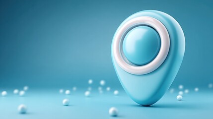Aufkleber - Blue and white object symbolizing ai-powered goal assistant for personal goal coaching and achievement support