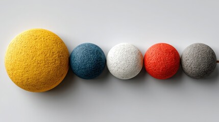 Aufkleber - Vibrant row of colored eggs displaying artistic creativity and celebration with a focus on color and design