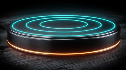 Poster - Glowing circular object representing valuable insights in profit allocation strategies with fibonacci spiral design