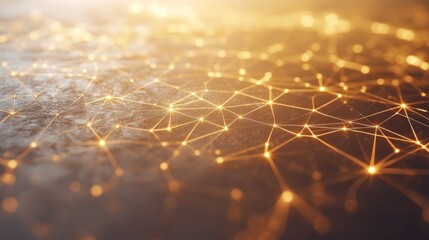 Poster - Abstract network, glowing connections, digital landscape, for technology background, stock photo