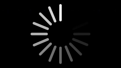 Poster - Loading circle animation. Round loading animation. White gradient dotted round loading. Loading animation. Transparent background with alpha channel