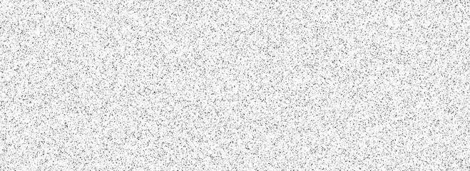 Poster - Black rough grain background. Random noise snow overlay texture. Abstract grungy grit dotted wallpaper. Distressed gritty dust backdrop with speckles, particles, drops, specks, flecks. Vector