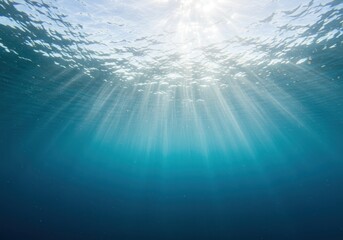 Poster - Sunlight streams through clear water, creating a serene underwater scene