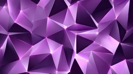 Poster - Abstract Purple Geometric Pattern with Glowing Facets Design