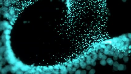 Poster - Teal Particle Flow Abstract Animation
