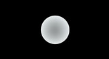 Abstract grey sphere transparent background simple minimalist design modern graphic element