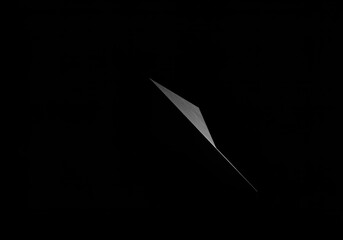 Poster - Abstract geometric shape with light edge on dark background, creating contrast