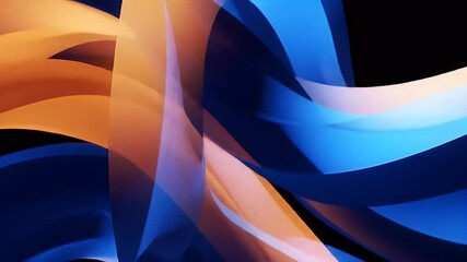 Poster - Abstract Blue and Pink Fluid Forms Dynamic Motion