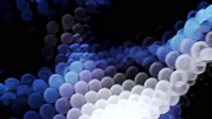 Poster - Abstract Blue and White Orb Flowing Motion Graphics