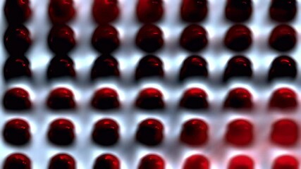 Poster - Abstract Red Orb Animation: Shimmering Light and Motion