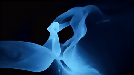 Poster - Abstract Blue Liquid Flowing Dynamically