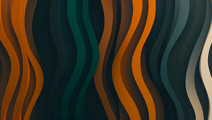 Aufkleber - Abstract wavy lines pattern in earthy tones creating a modern and stylish graphic background suitable for digital design and branding