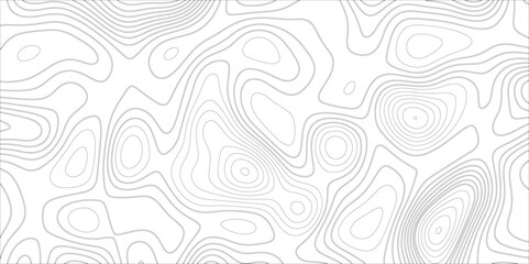 Poster - Ocean topographic line map with curvy wave isolines vector illustration. Abstract topographic contours map background, Vector contour topographic map. Cartography texture abstract banner use.	
