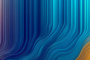 Aufkleber - Abstract blue and teal wavy lines flowing and overlapping as a digital artwork for background and design use cases