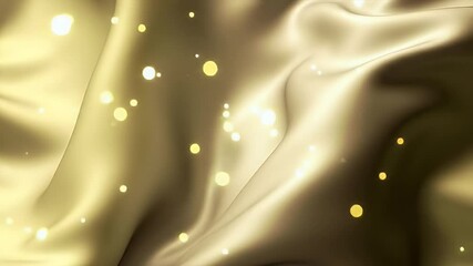 Poster - Golden Fabric Shimmer: Abstract Motion Background