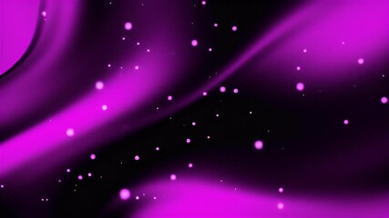 Poster - Purple Nebula: Glowing Particles Dance in Cosmic Darkness