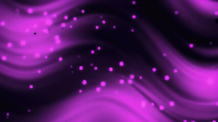 Poster - Abstract Purple Waves with Glowing Particles Video