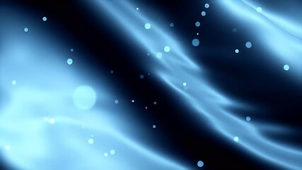 Poster - Abstract Blue Light Streaks and Glowing Particles