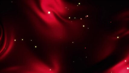 Poster - Crimson Waves with Glimmering Lights: Abstract Motion Background