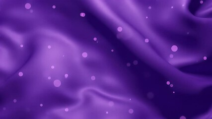 Poster - Purple Silk Drape with Floating Lights: Abstract Motion Background