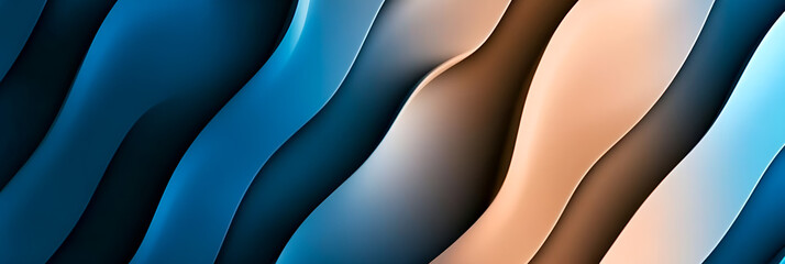 Fototapete - Abstract wavy gradient background with earth tones and shades perfect for modern design concepts