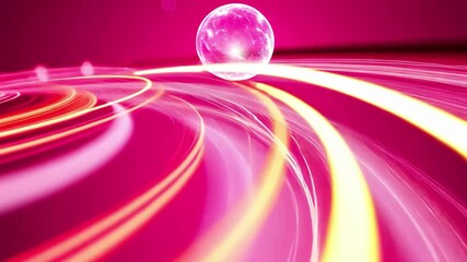 Poster - Vibrant pink trails swirl across a soft pink background creating a mesmerizing visual effect, pink trails moving on pink background