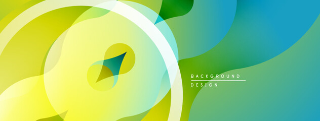 Leinwandbilder - Abstract colorful design. Smooth gradients, flowing shapes create dynamic visual effect. Modern background for presentations, websites.