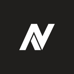Leinwandbilder - Letter AN or NA logo design vector.