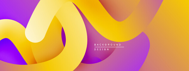 Aufkleber - Abstract fluid shapes, vibrant colors blend. Modern design, smooth gradients create dynamic composition. Background element for projects.