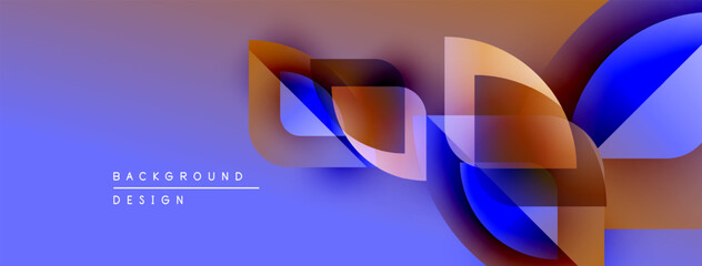 Leinwandbilder - Abstract design features flowing shapes, vibrant colors. Gradient background creates dynamic visual effect. Modern, stylish composition.